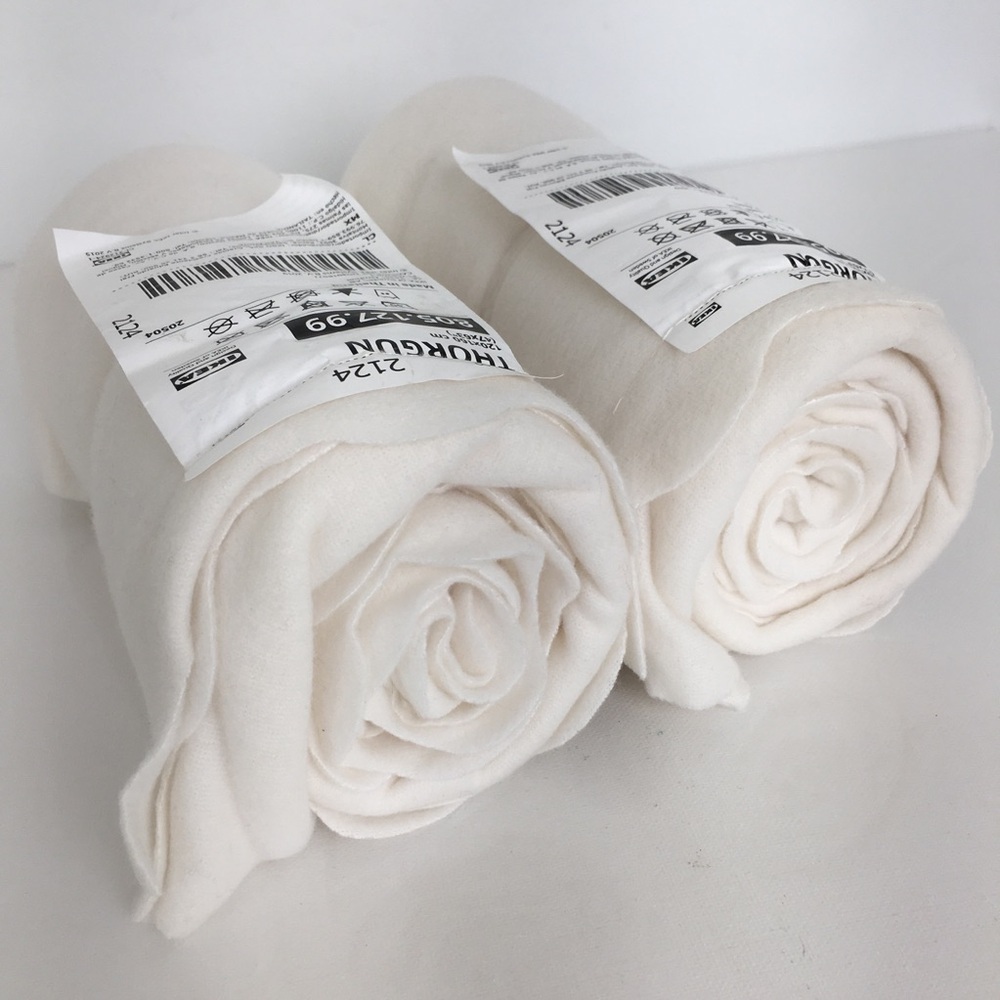IKEA Thorgun Blanket White NEW Bundle of 2  Soft Cozy Fleece Throw Blankets NWT - Picture 9 of 15